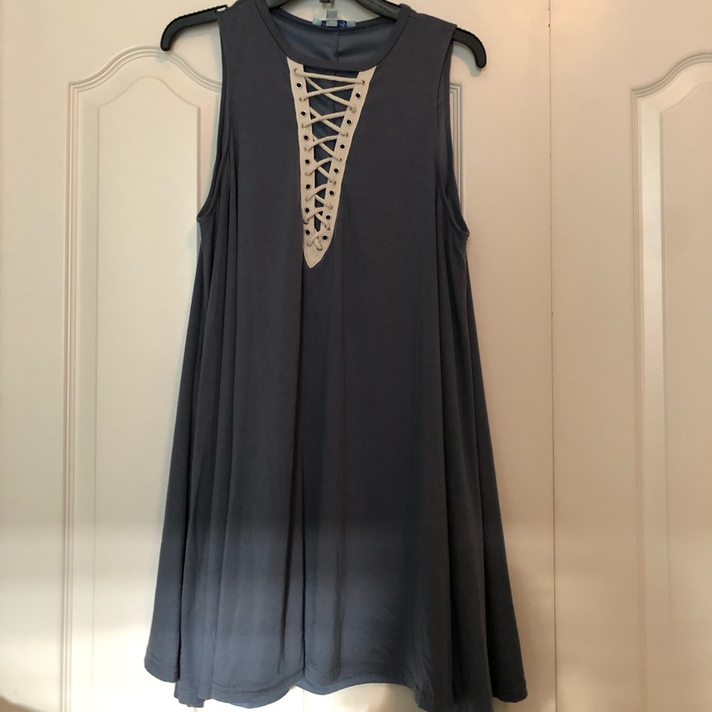 She + Sky blue tank dress